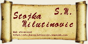 Stojka Milutinović vizit kartica